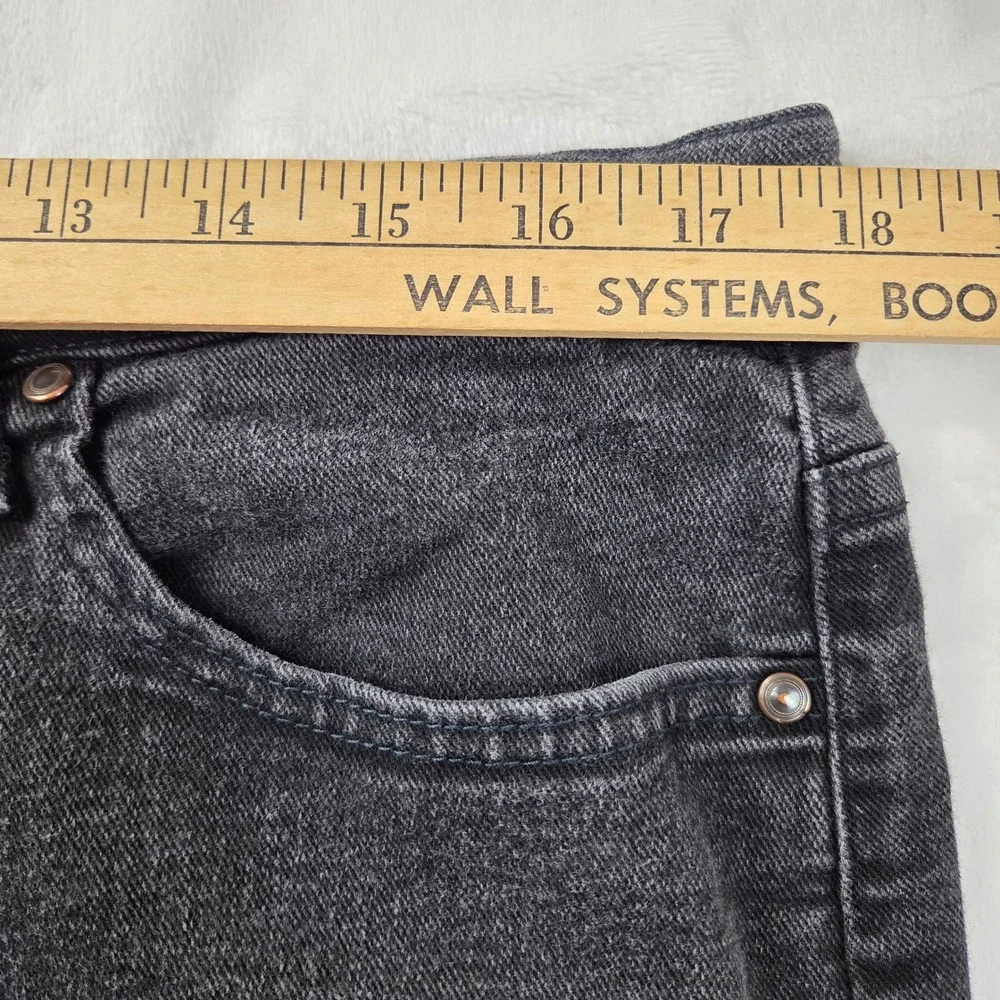 Lee Jeans Women‎ 16 Medium Black Relaxed Fit Straight Leg Denim Excellent